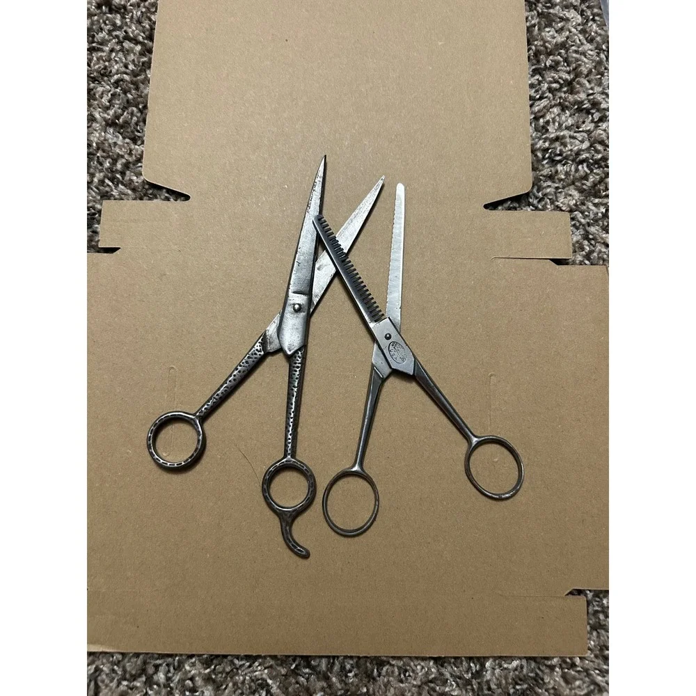 Vintage Kayser New York Barber Shears and Taper No 146 Thinning Scissors Set